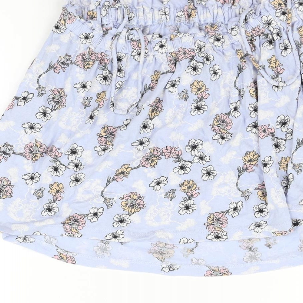 New Look Womens Blue Floral  Basic Tank Size 12