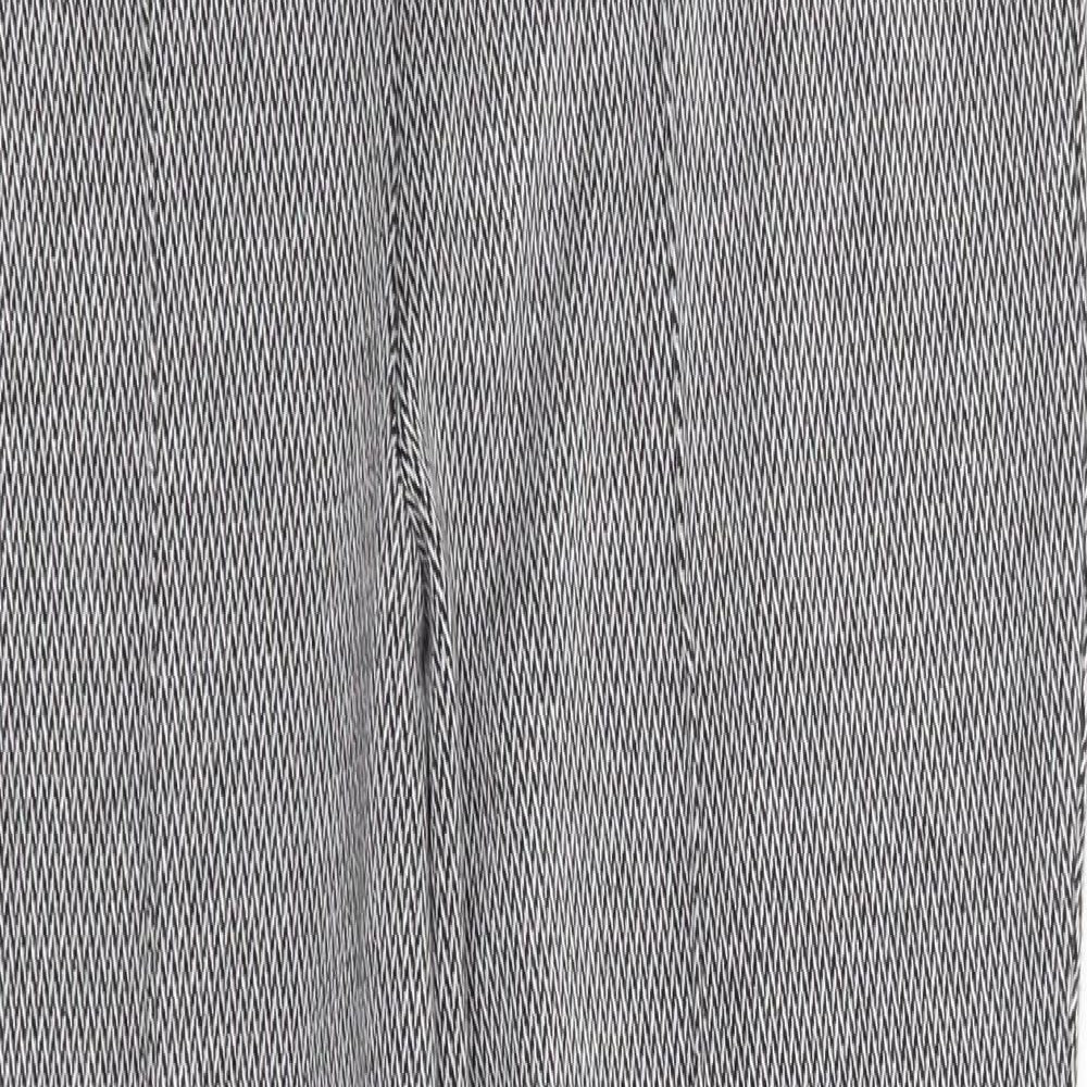Papaya Womens Grey Geometric  Capri Leggings Size 14 L27 in