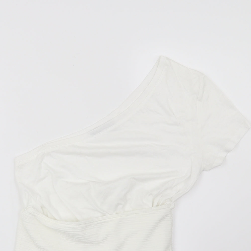 Bershka Womens White   Basic T-Shirt Size S