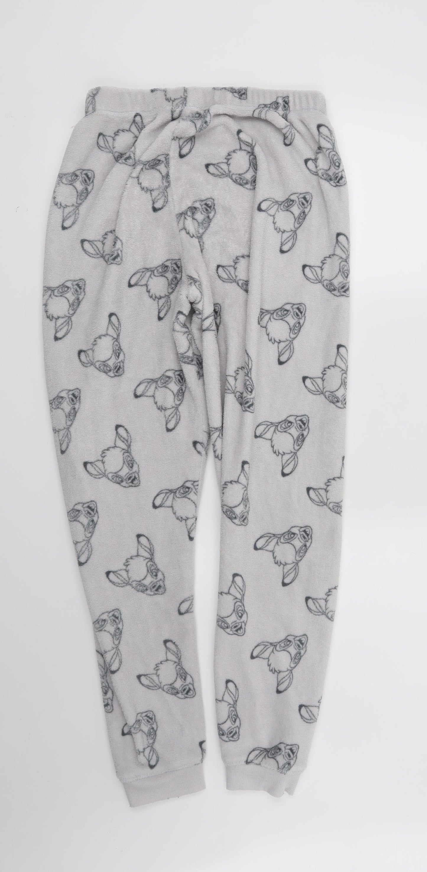 Love to lounge Womens Grey Solid  Top Pyjama Pants Size 10  - Disney Bambi
