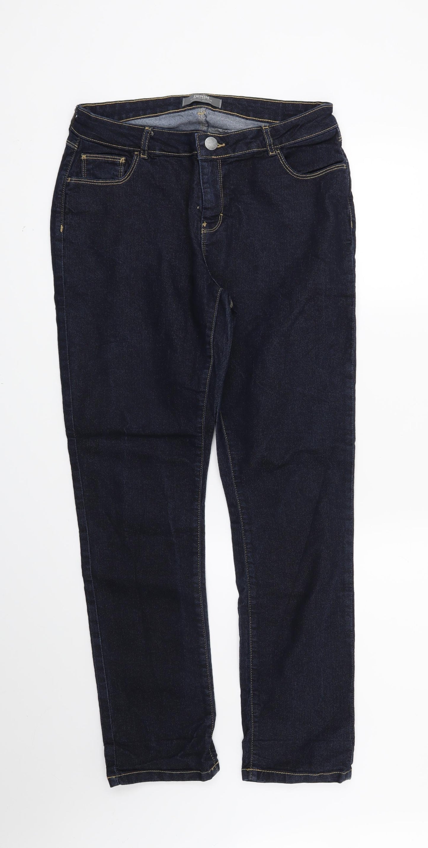 Dorothy Perkins Womens Blue   Straight Jeans Size 14 L29 in