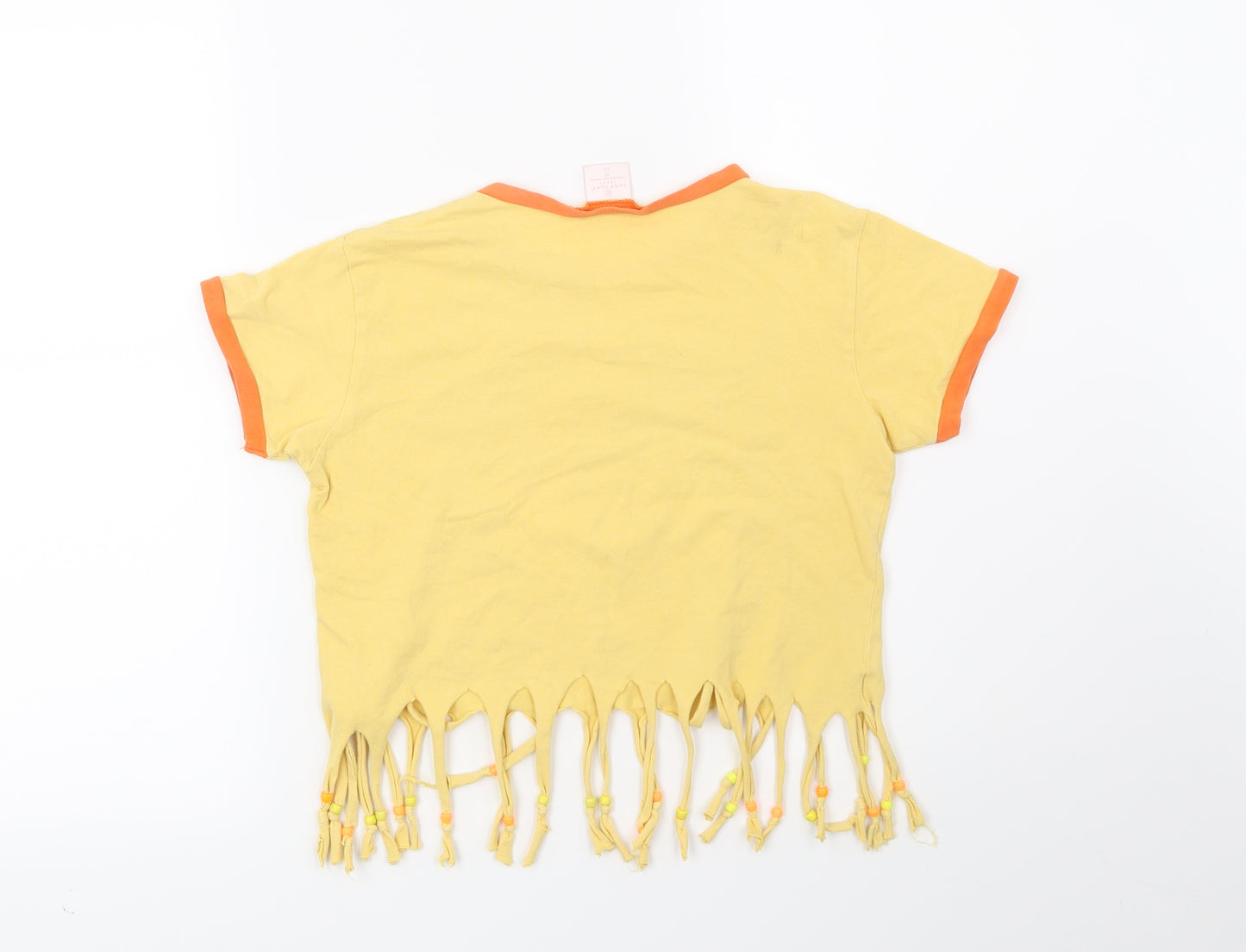 NAF NAF Girls Yellow   Basic T-Shirt Size 13 Years
