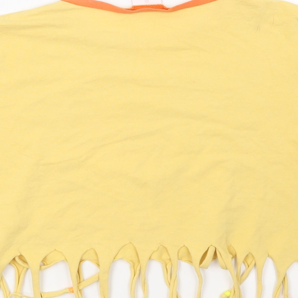 NAF NAF Girls Yellow   Basic T-Shirt Size 13 Years
