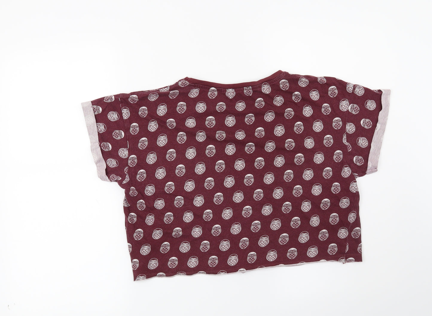 New Look Girls Red   Basic T-Shirt Size 14-15 Years  - Owl