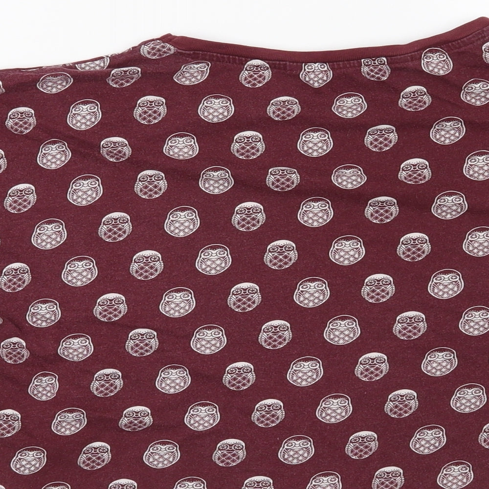 New Look Girls Red   Basic T-Shirt Size 14-15 Years  - Owl