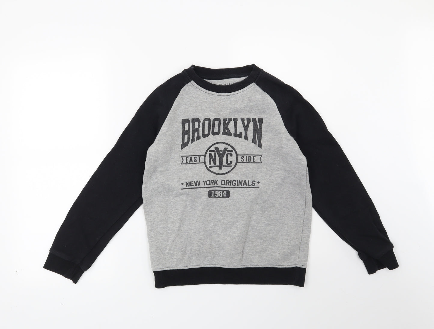 Primark Boys Grey   Pullover Sweatshirt Size 11-12 Years  - Brooklyn NYC