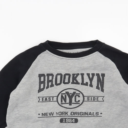 Primark Boys Grey   Pullover Sweatshirt Size 11-12 Years  - Brooklyn NYC