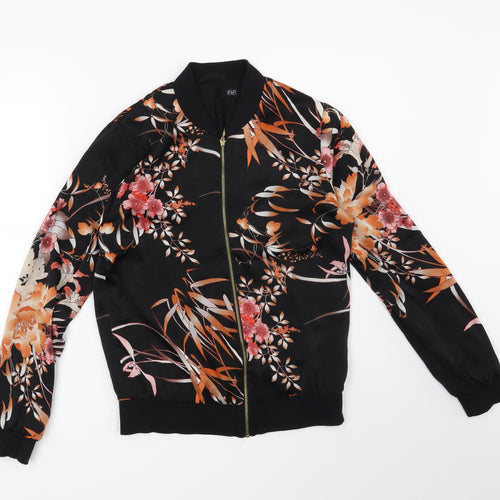 F&F Womens Black Floral  Jacket  Size 6