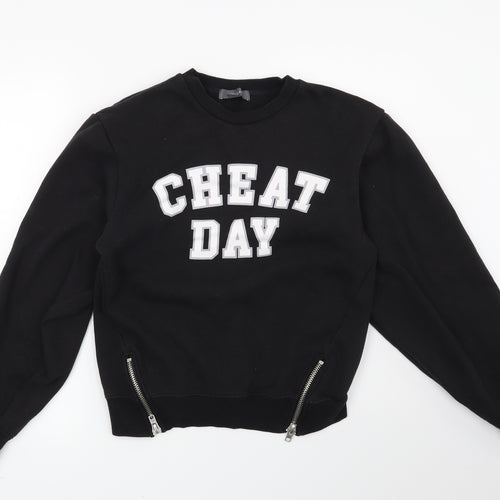 Primark Womens Black   Pullover Sweatshirt Size 6  - Cheat Day