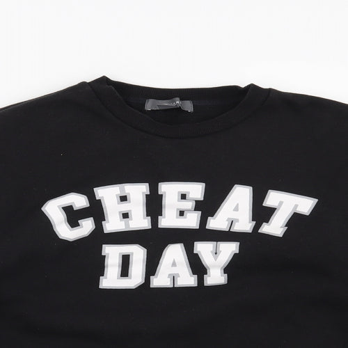 Primark Womens Black   Pullover Sweatshirt Size 6  - Cheat Day