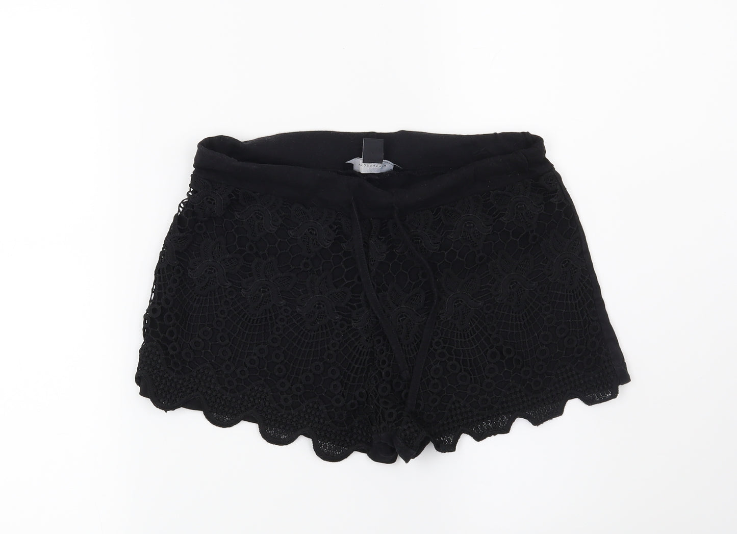 Atmosphere Womens Black Floral  Hot Pants Shorts Size 8