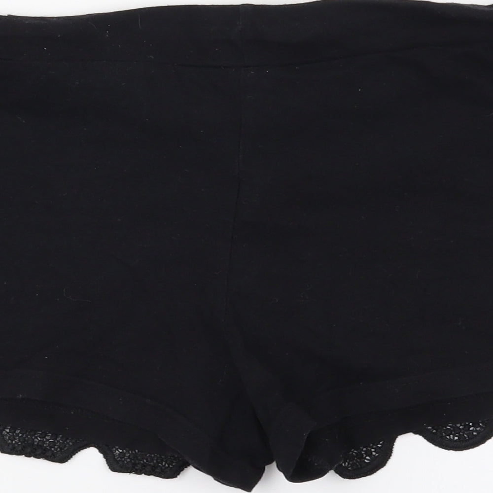Atmosphere Womens Black Floral  Hot Pants Shorts Size 8
