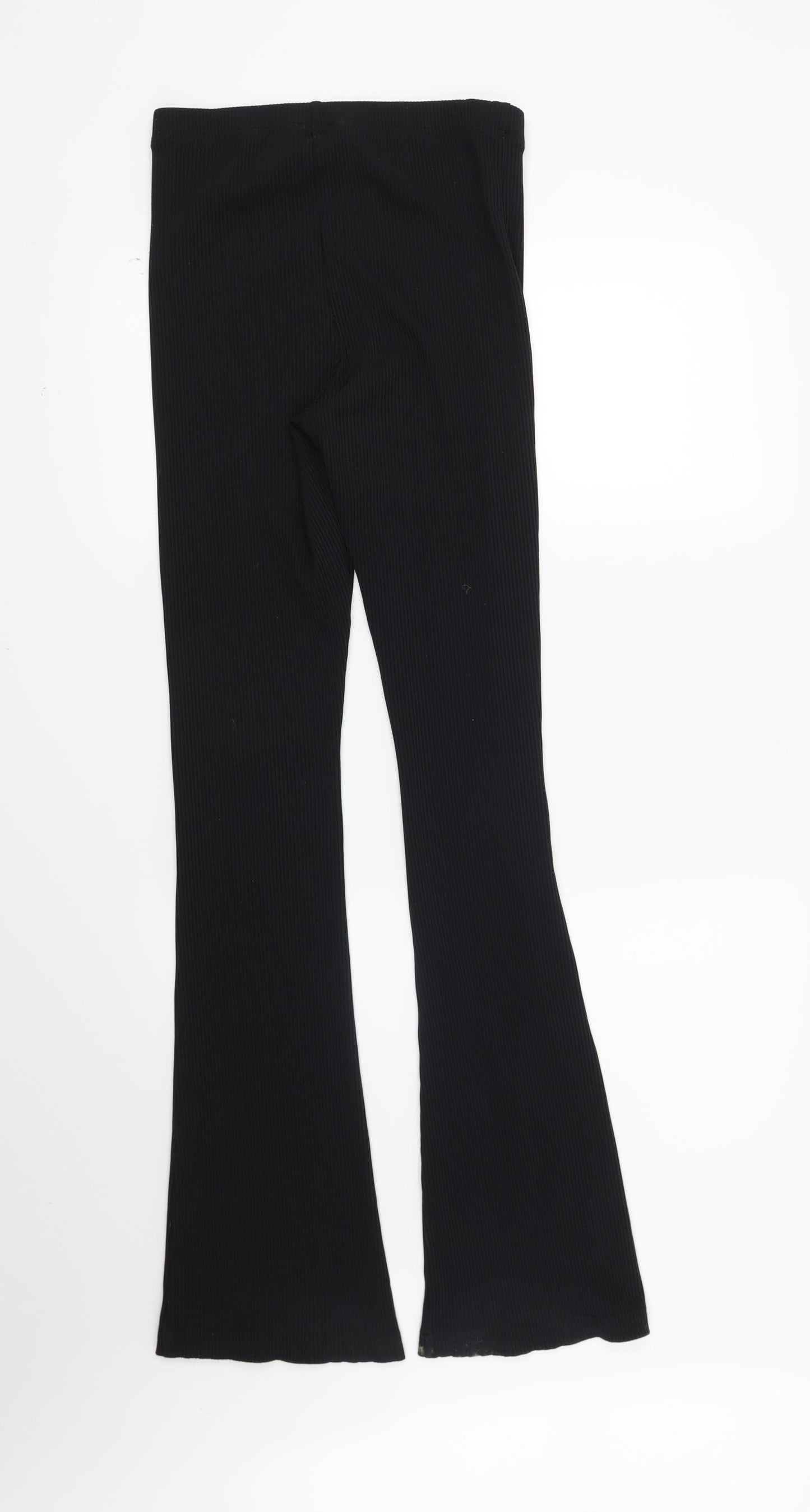 Topshop Womens Black Striped  Trousers  Size 10 L35 in