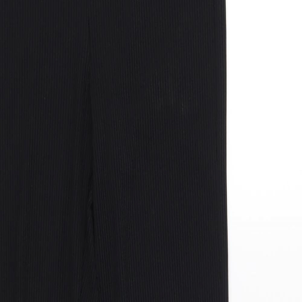 Topshop Womens Black Striped  Trousers  Size 10 L35 in
