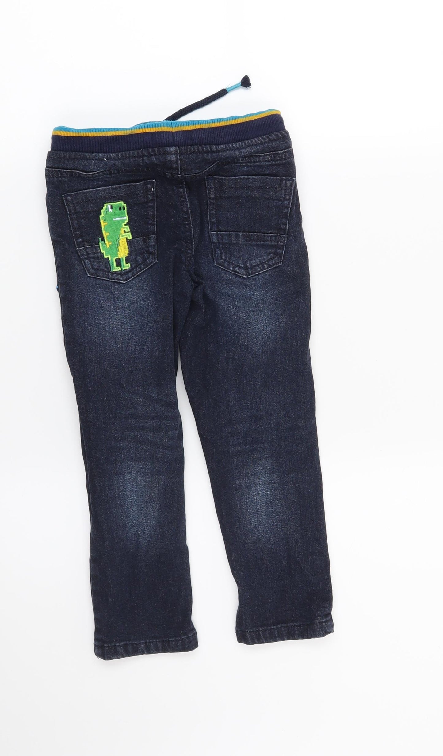 Blue Zoo Boys Blue   Straight Jeans Size 2-3 Years - Dinosaur