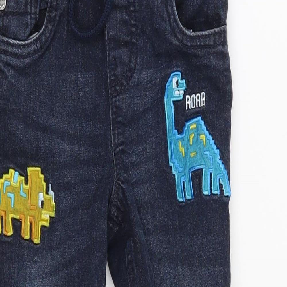 Blue Zoo Boys Blue   Straight Jeans Size 2-3 Years - Dinosaur