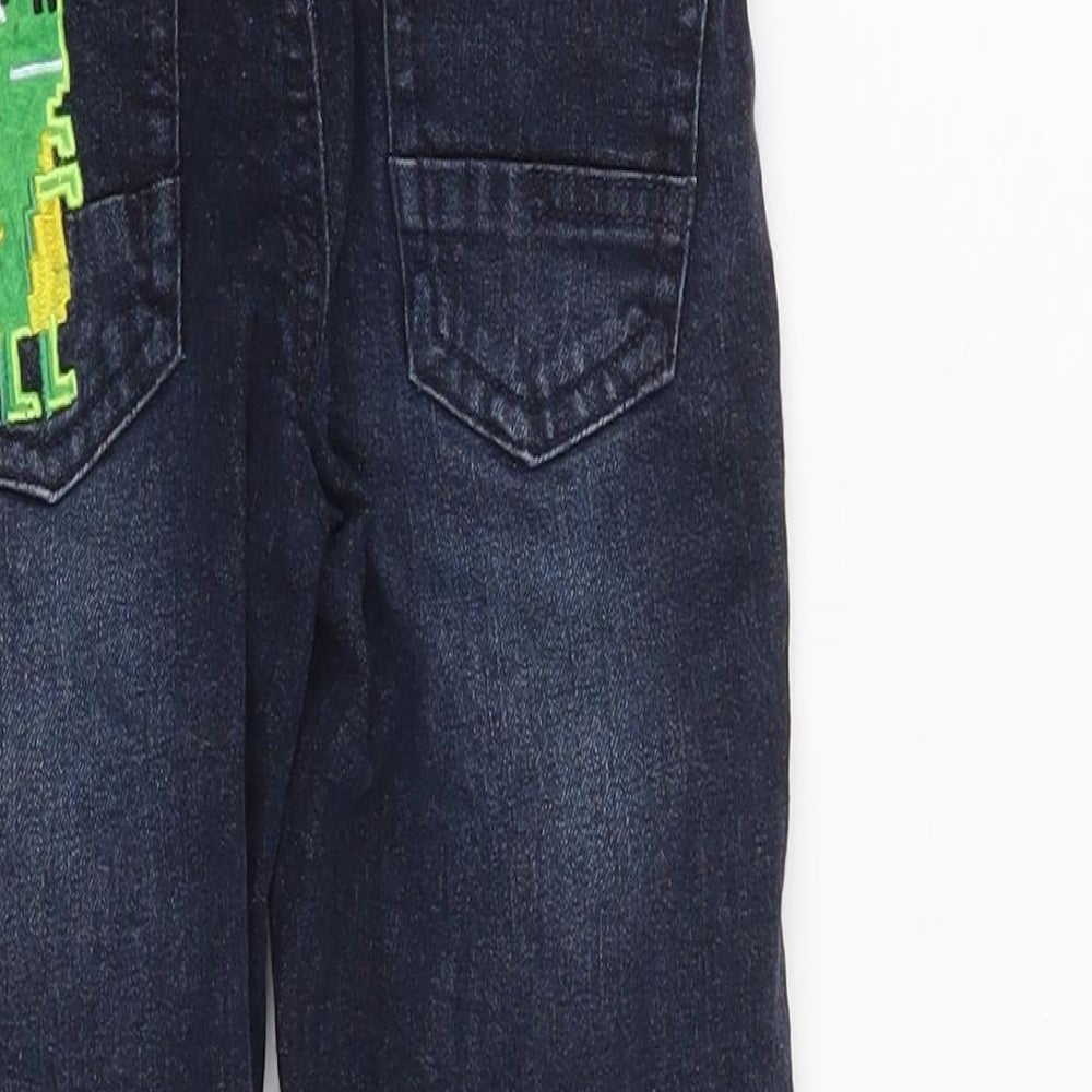 Blue Zoo Boys Blue   Straight Jeans Size 2-3 Years - Dinosaur