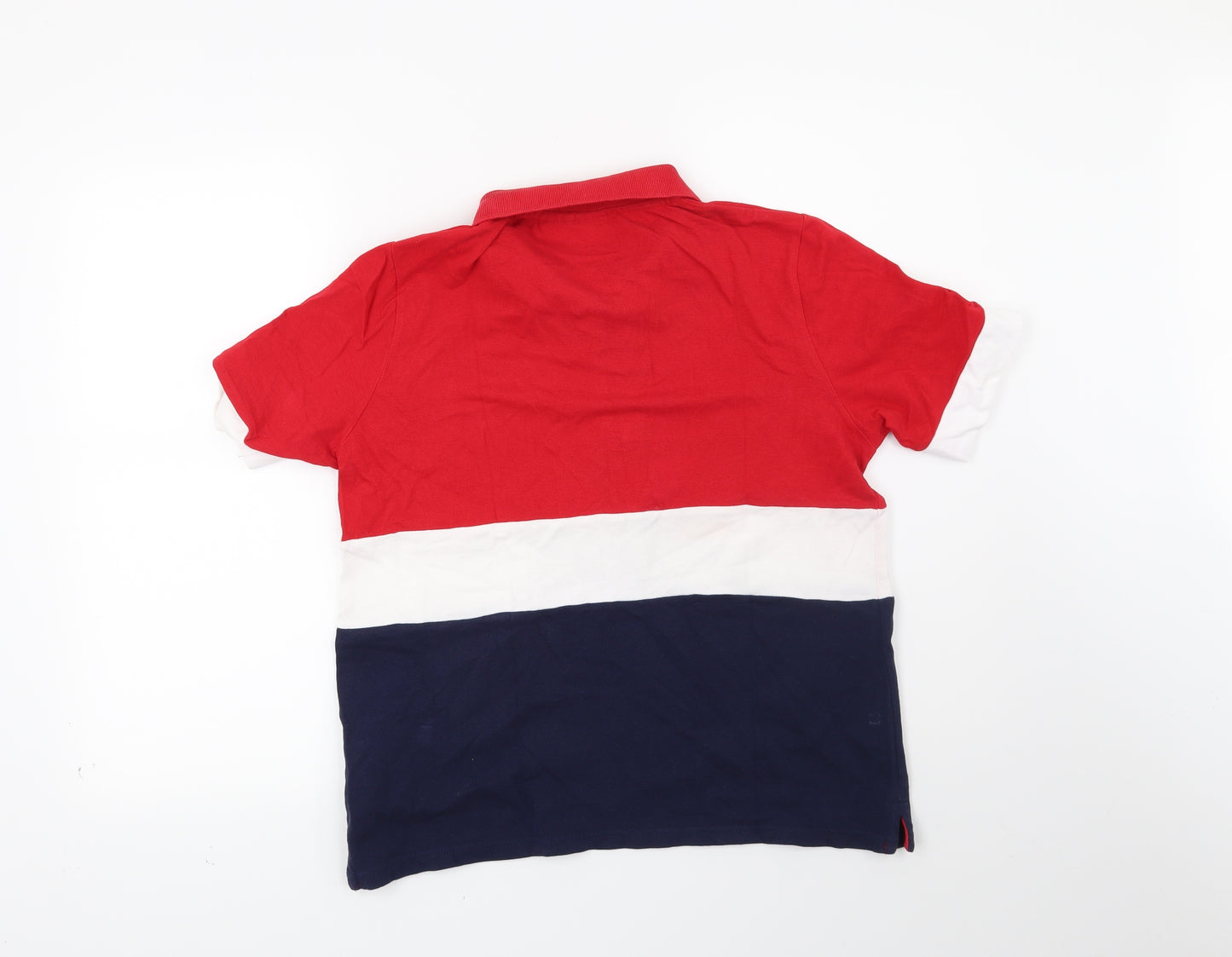 FILA Mens Red Striped   T-Shirt Size M