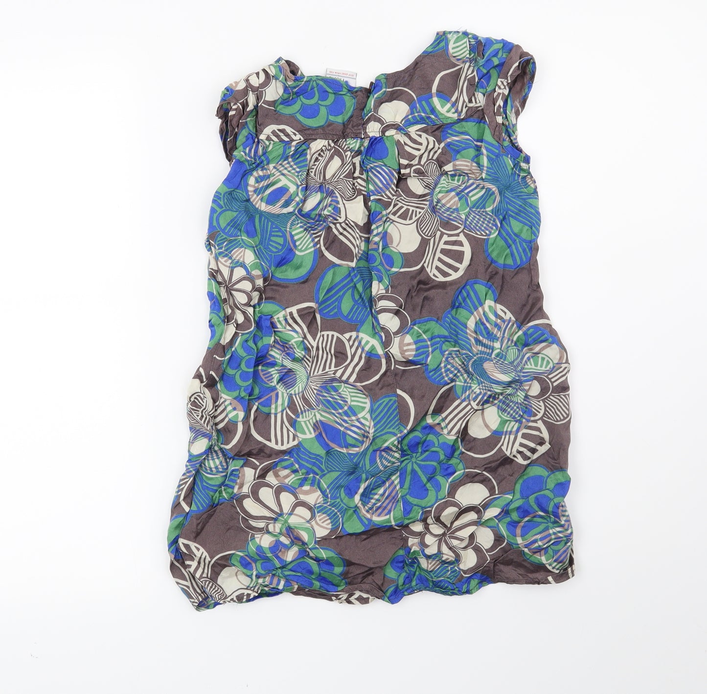 NEXT Girls Brown Geometric  Basic Blouse Size 9 Years