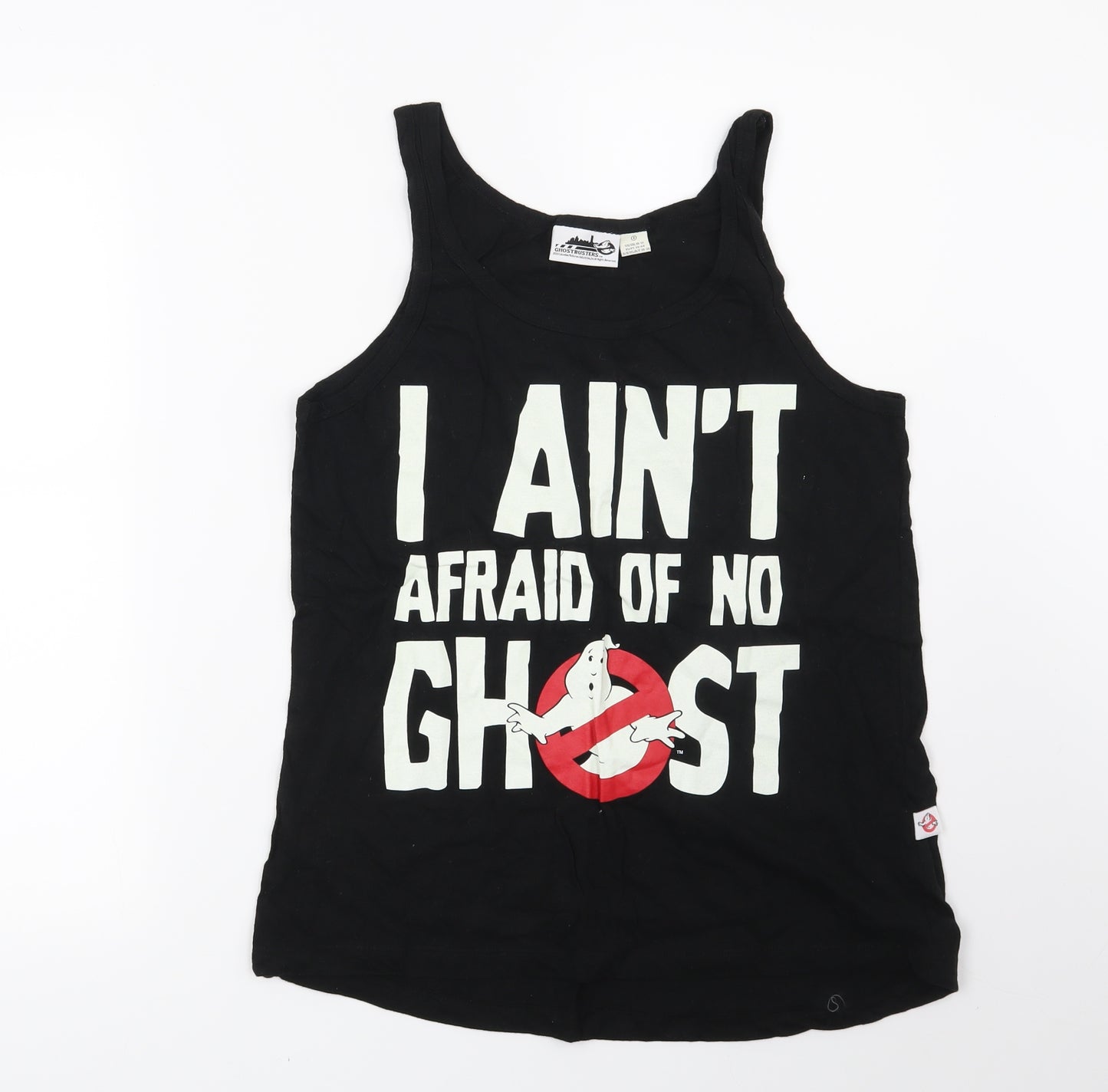Love to lounge Womens Black Solid  Top Pyjama Top Size 10  - Ghostbusters