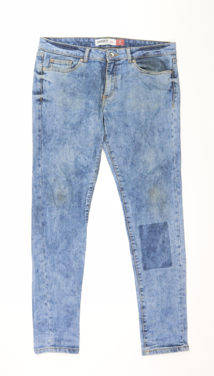 Cherokee Womens Blue Denim Straight Jeans Size 12 L29 in