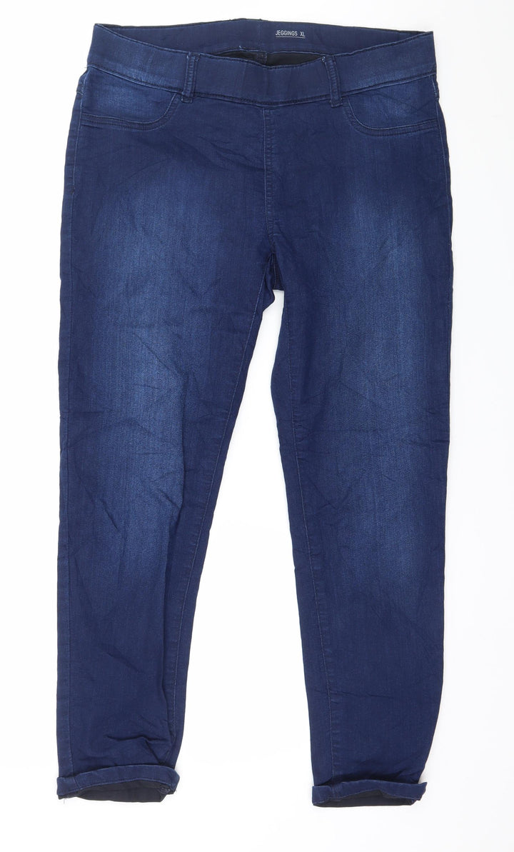 Preworn Womens Blue Denim Jegging Jeans Size XL L28 in
