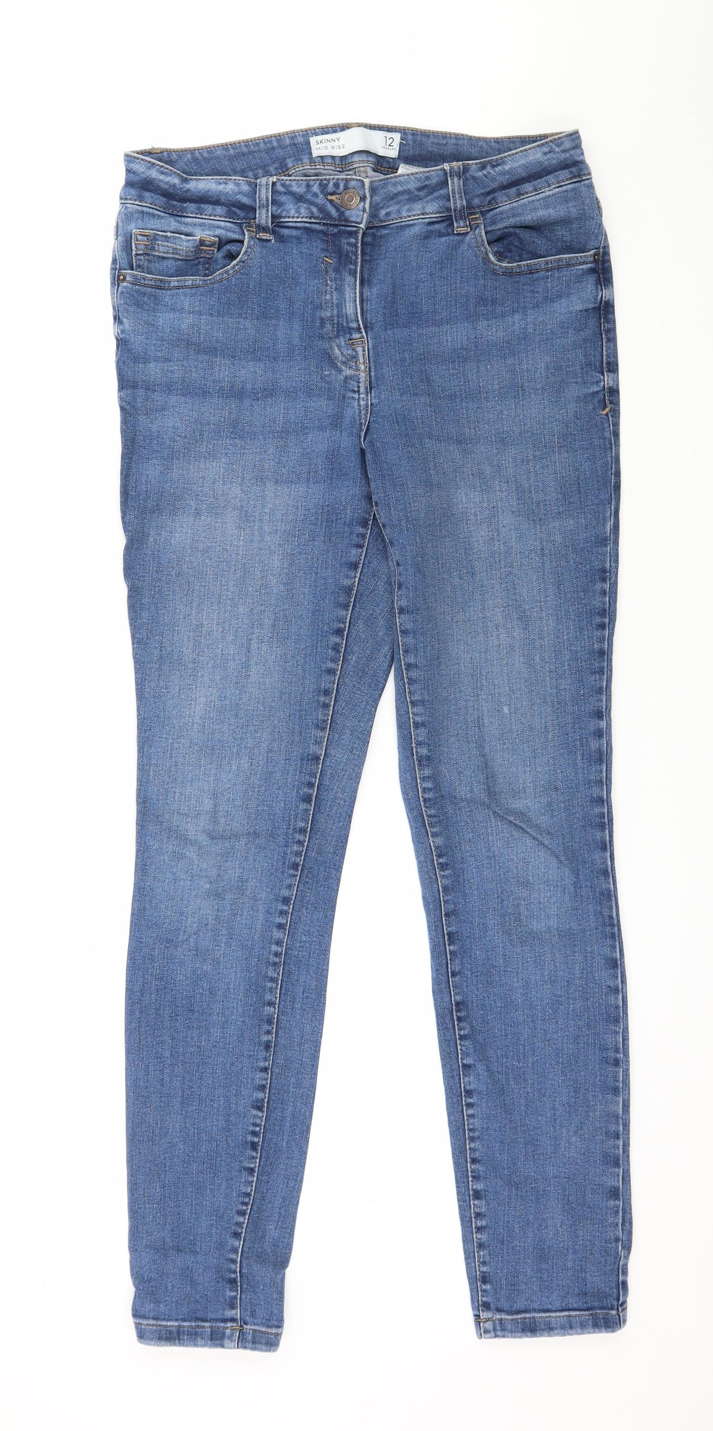 NEXT Womens Blue  Denim Skinny Jeans Size 12 L29 in