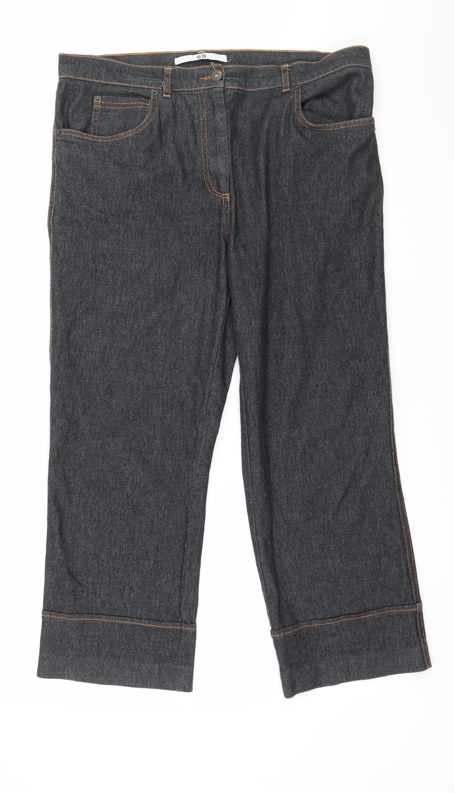 B.B Womens Grey  Denim Cropped Jeans Size 20 L24 in