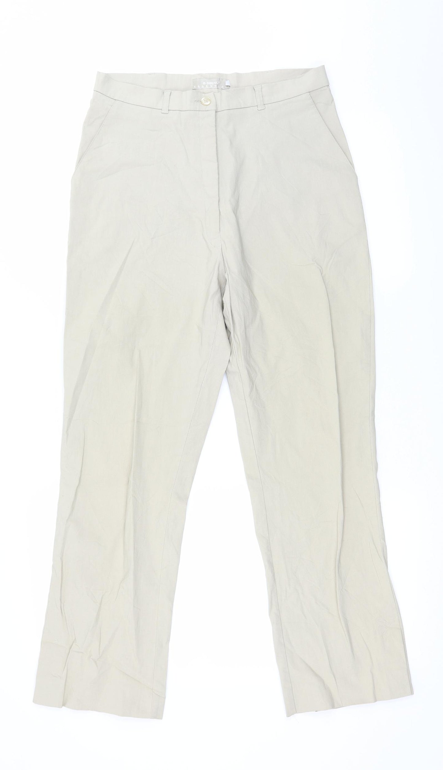 b.young Womens Beige   Trousers  Size 14 L27 in