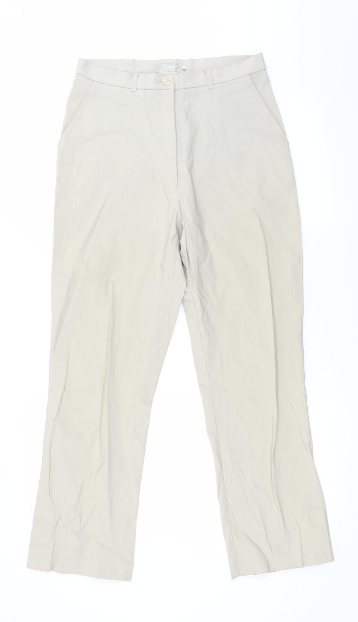 b.young Womens Beige Trousers Size 14 L27 in