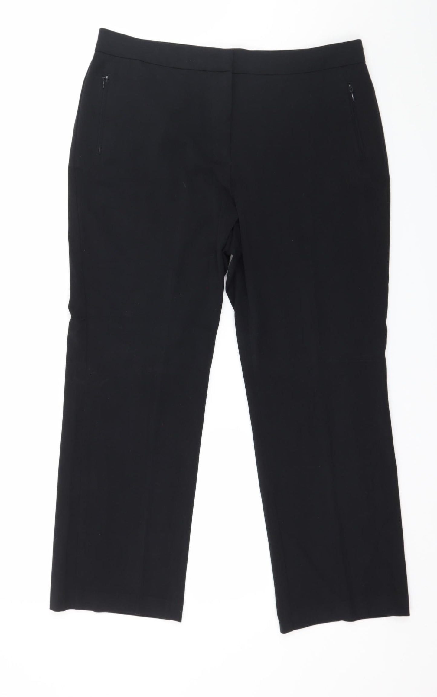 Marks and Spencer Womens Black   Trousers  Size 14 L26 in