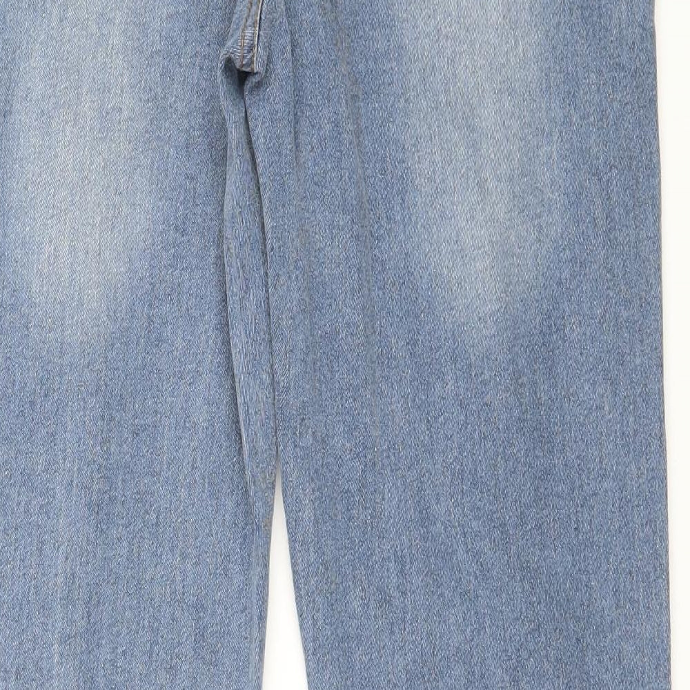 Preworn Womens Blue  Denim Straight Jeans Size 32 in L30 in