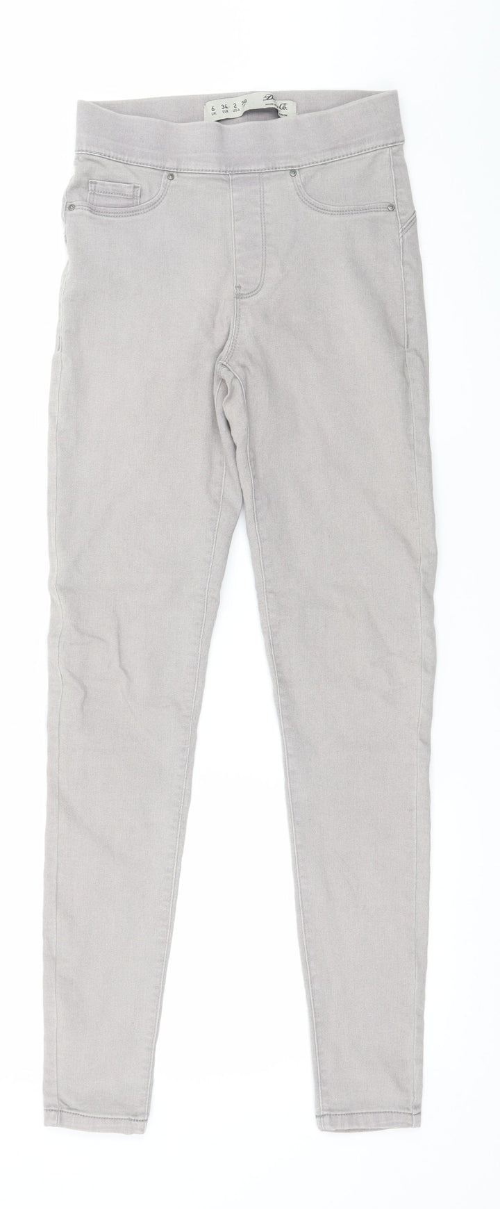 Denim & Co. Womens Grey Denim Jegging Jeans Size 6 L28 in