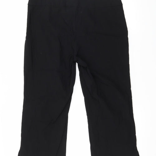 AMARANTO Womens Black   Cropped Trousers Size 14 L20 in