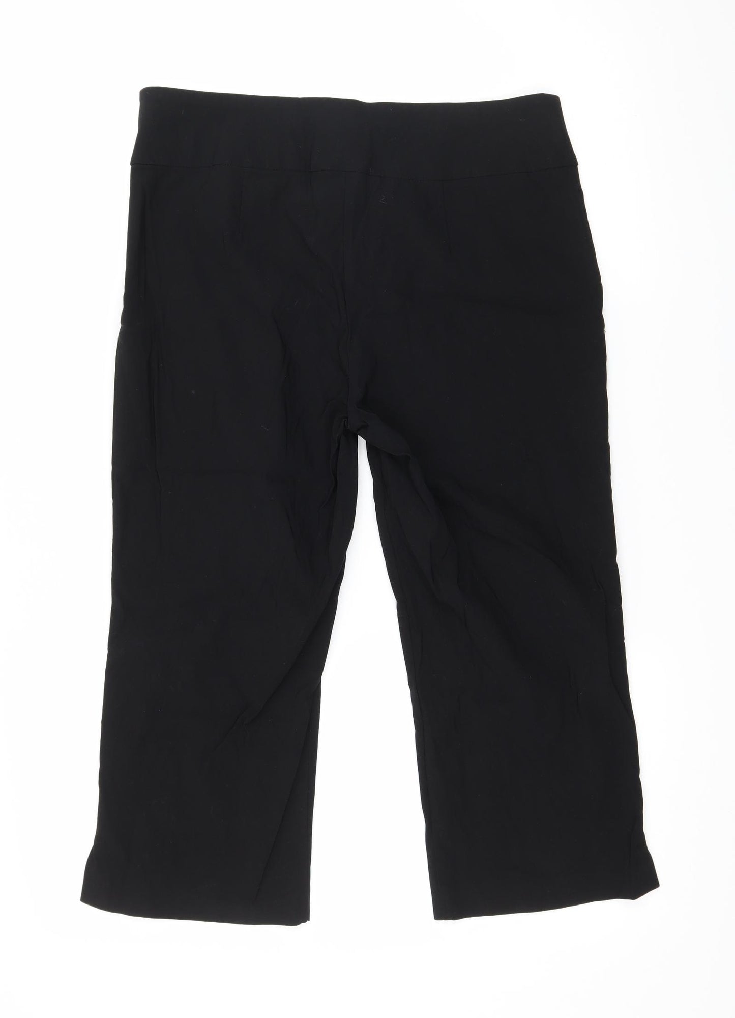 AMARANTO Womens Black   Cropped Trousers Size 14 L20 in