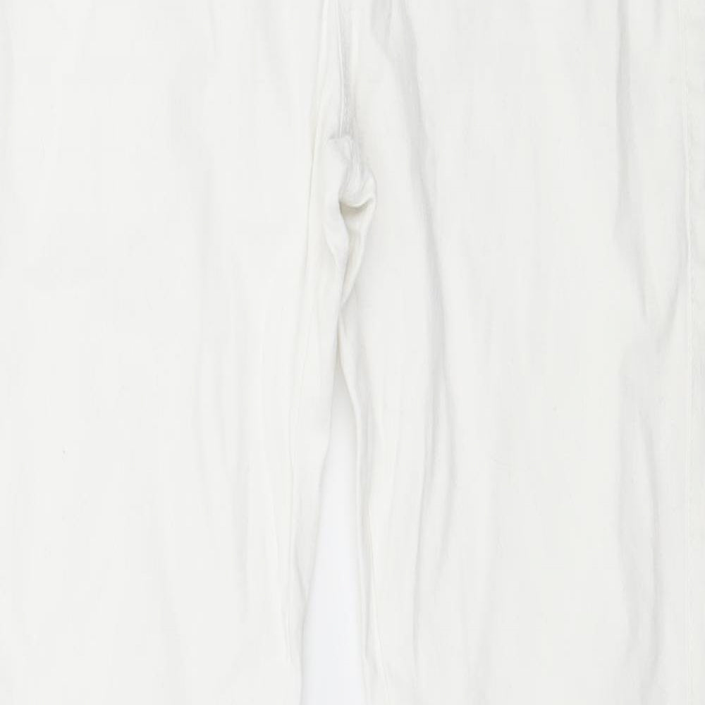 Denim & Co. Womens White  Denim Jegging Jeans Size 8 L28 in
