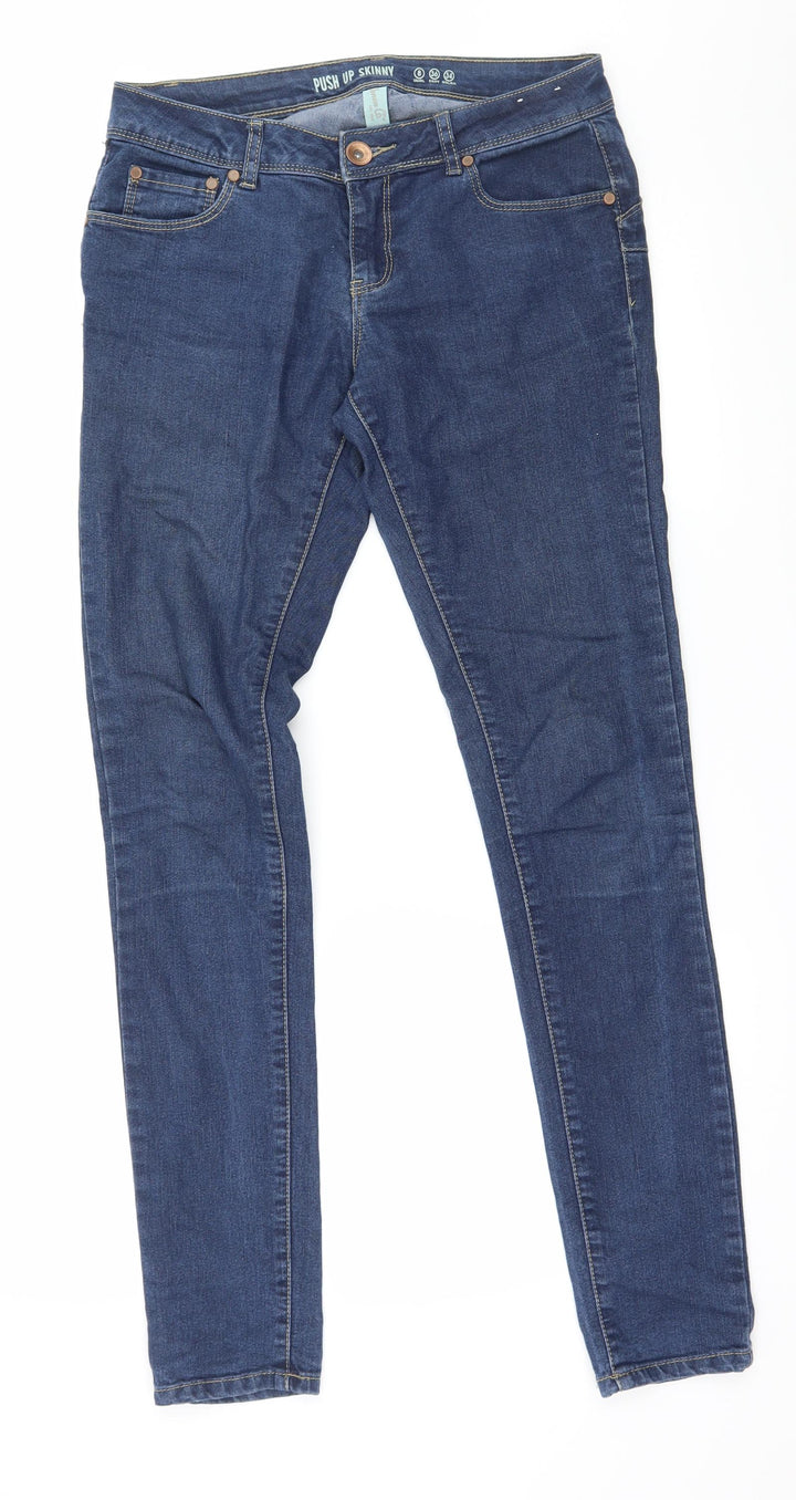 Denim & Co. Womens Blue Denim Skinny Jeans Size 8 L31 in