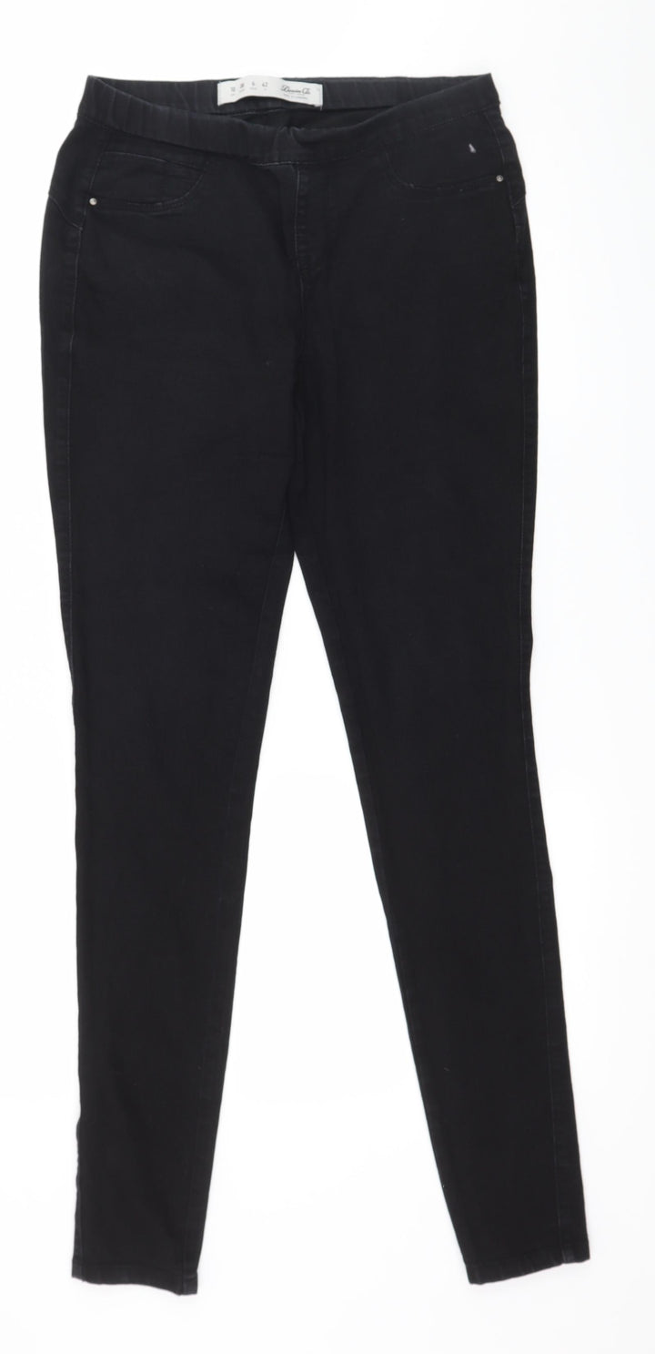 Denim & Co. Womens Black Denim Skinny Jeans Size 10 L31 in