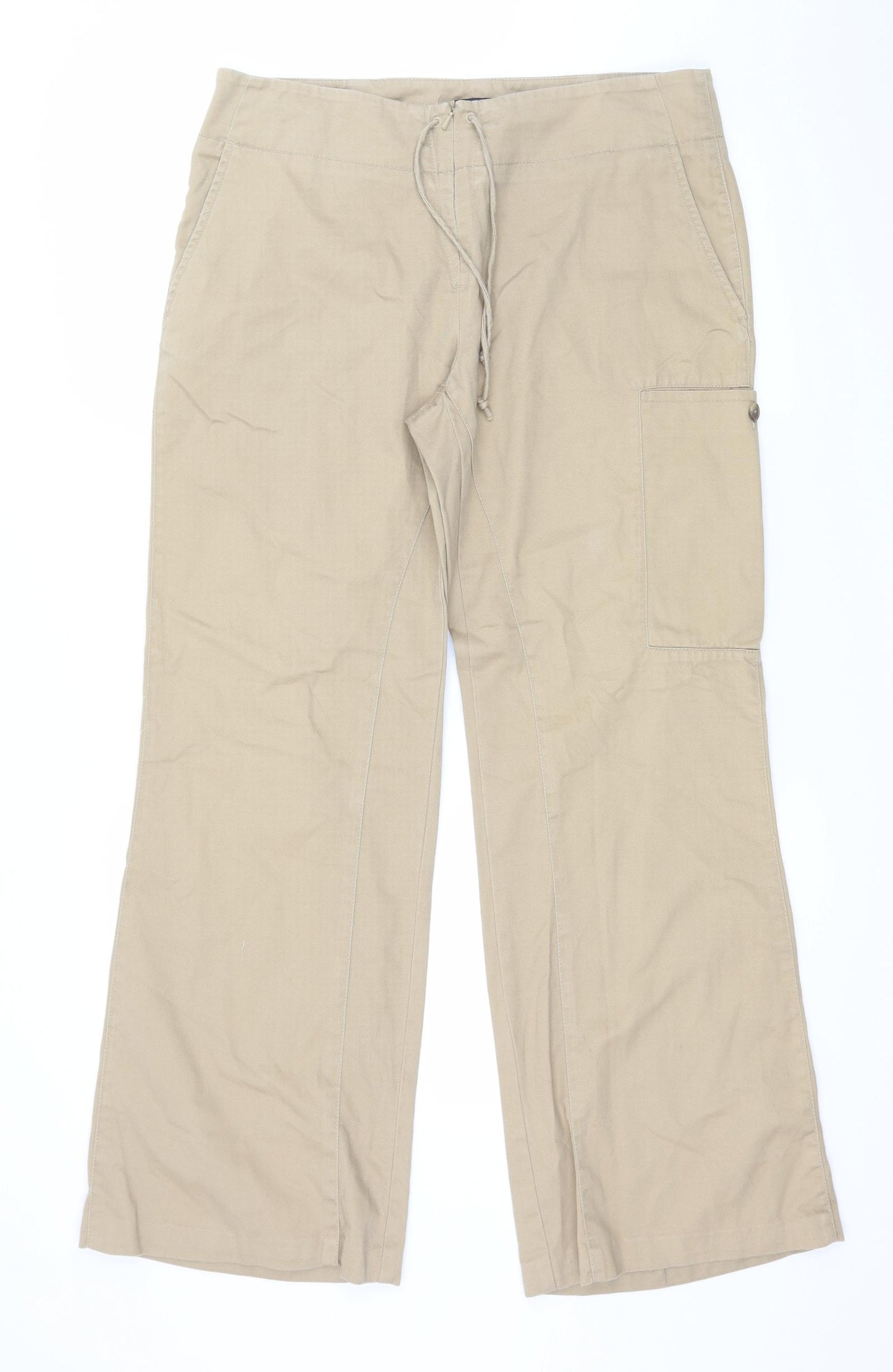 Mexx Womens Beige  Denim Trousers  Size 14 L29 in