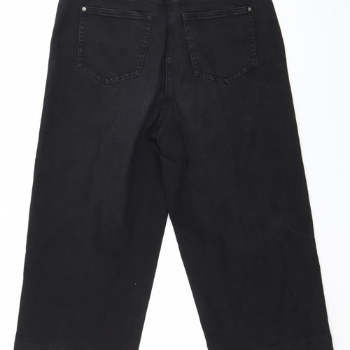 NEXT Womens Black  Denim Cropped Jeans Size 12 L22 in