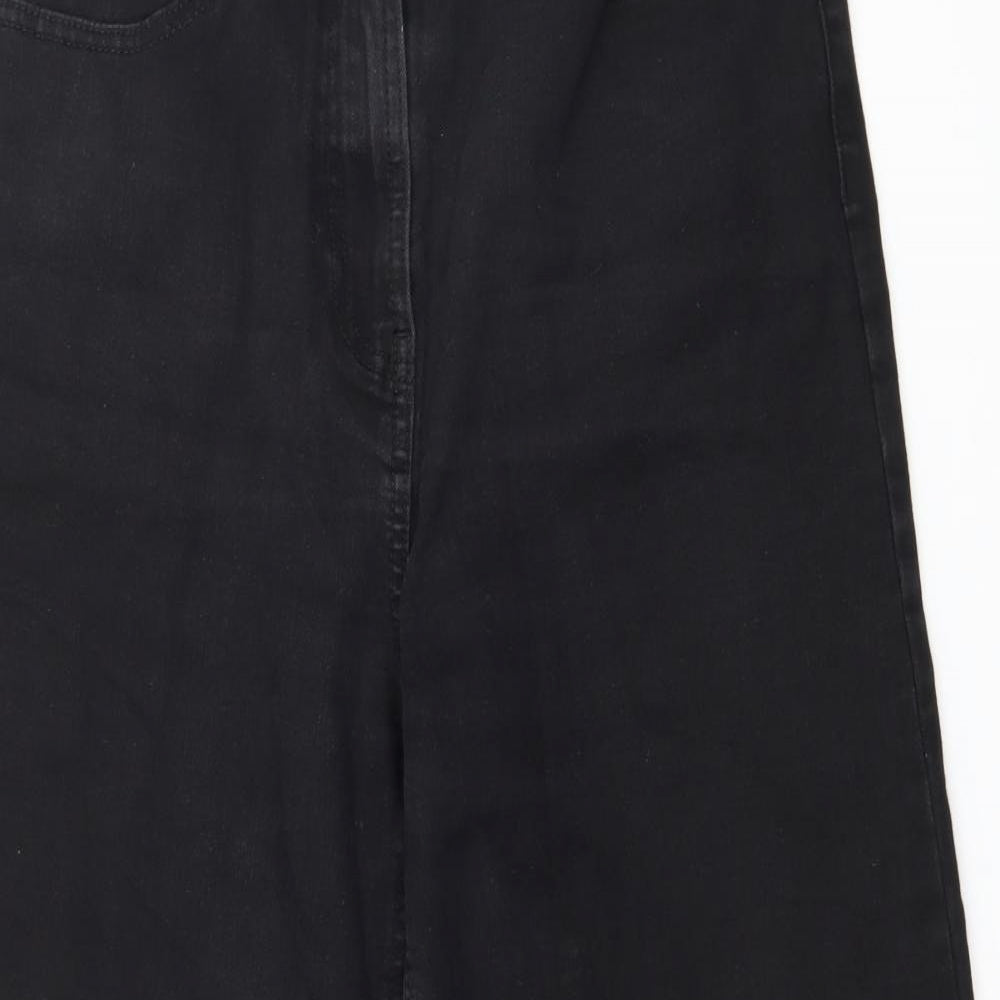 NEXT Womens Black  Denim Cropped Jeans Size 12 L22 in
