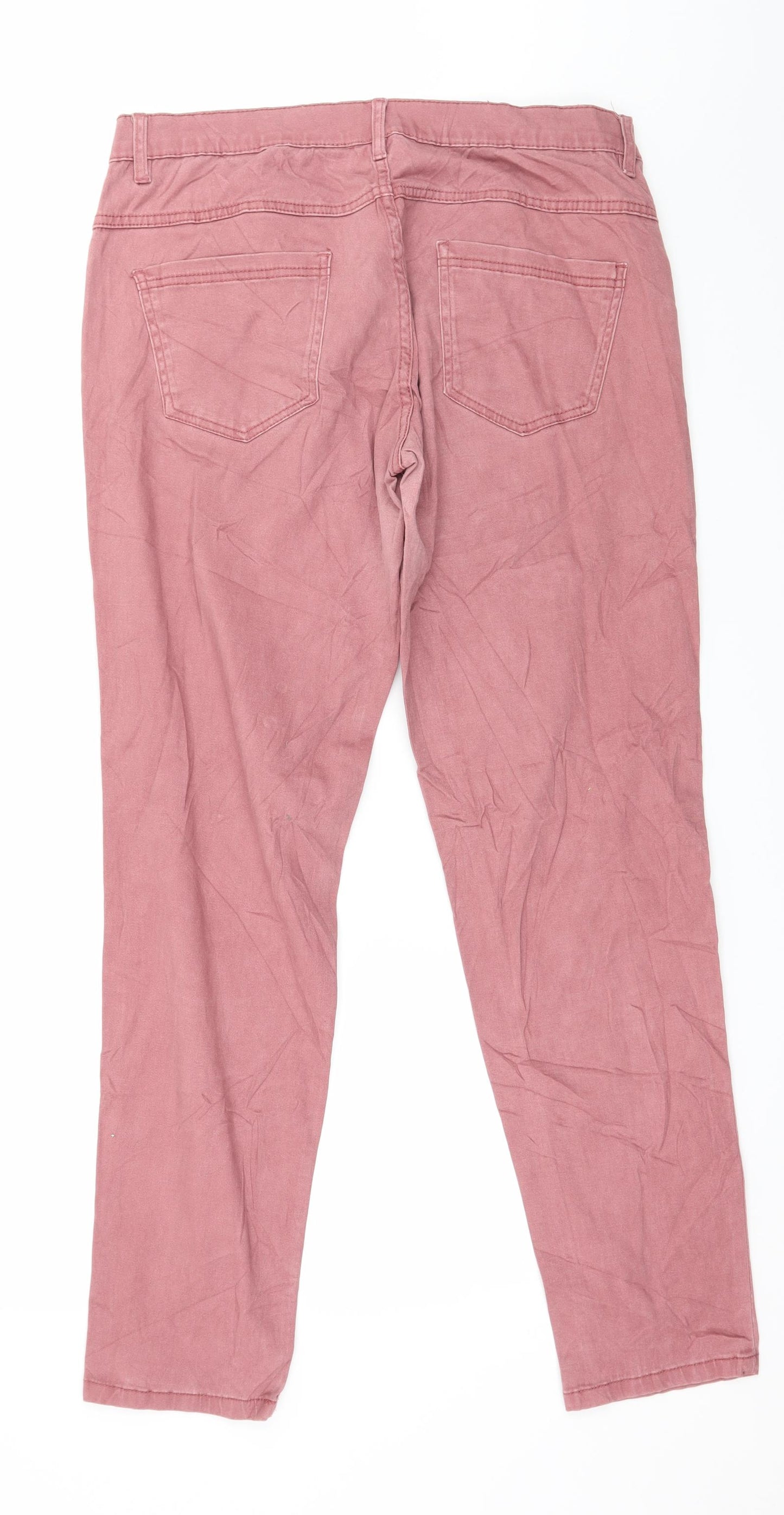 Up Fashion Womens Pink  Denim Skinny Jeans Size 16 L31 in