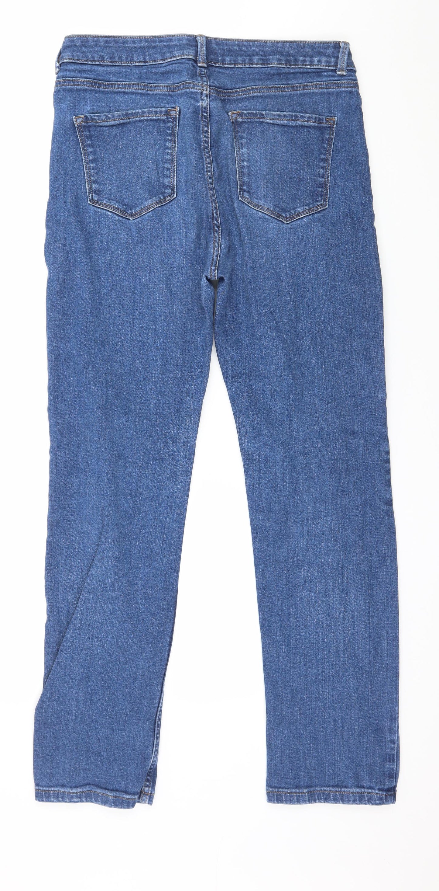 Marks and Spencer Womens Blue  Denim Straight Jeans Size 12 L29 in