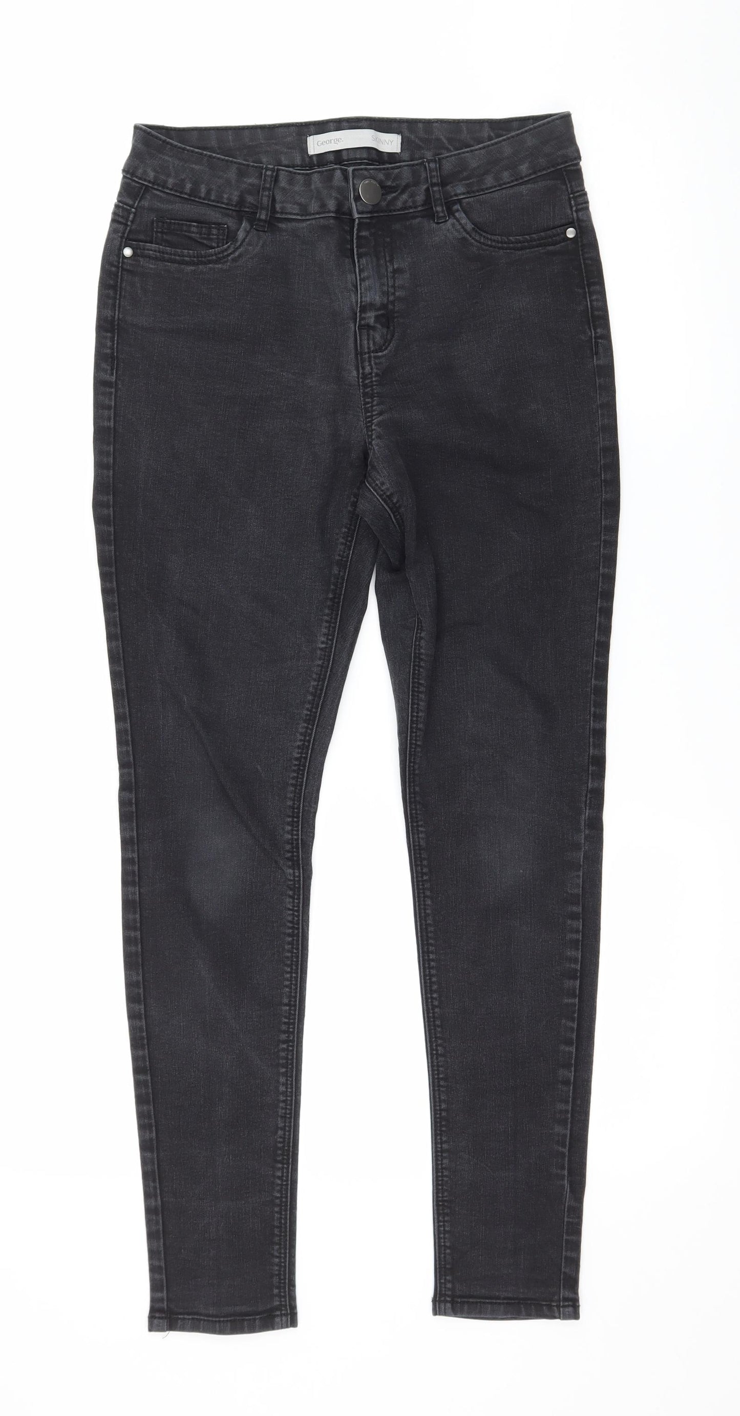 George Womens Grey  Denim Skinny Jeans Size 10 L27 in