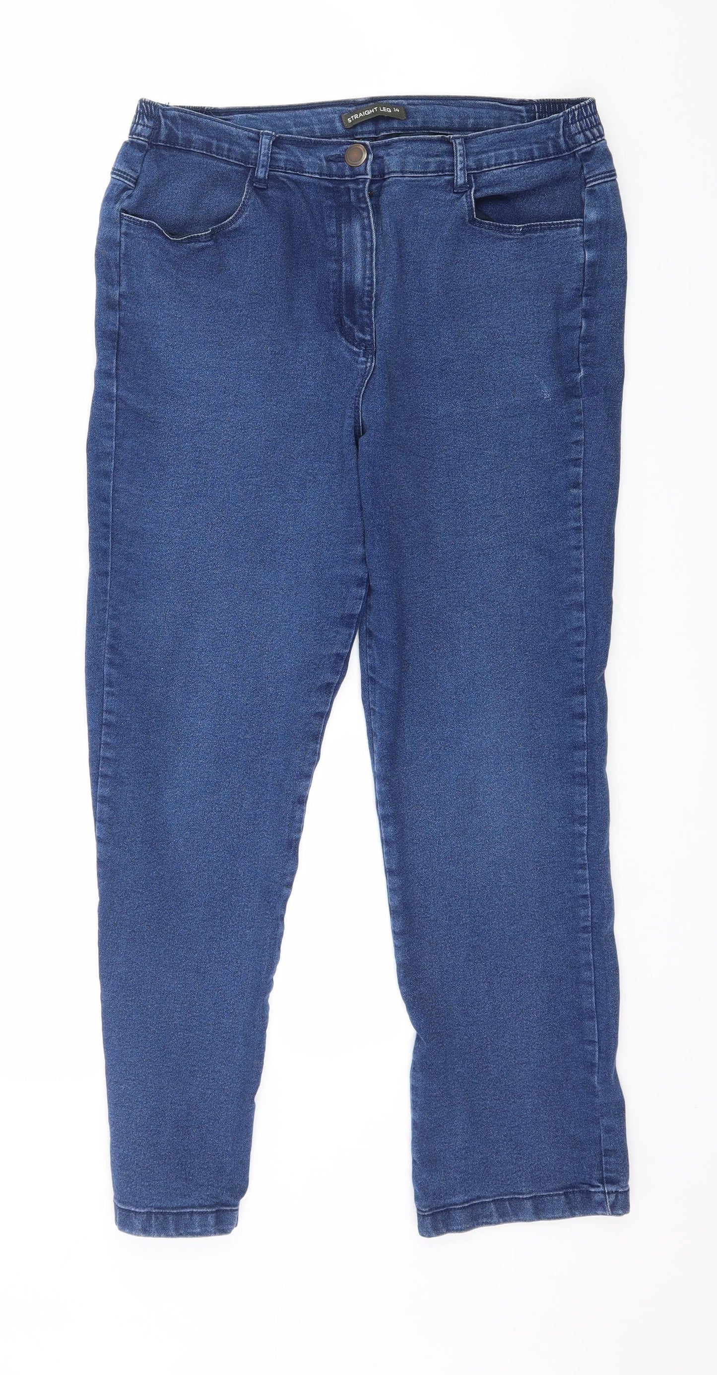 Bonmarché Womens Blue  Denim Straight Jeans Size 14 L26 in