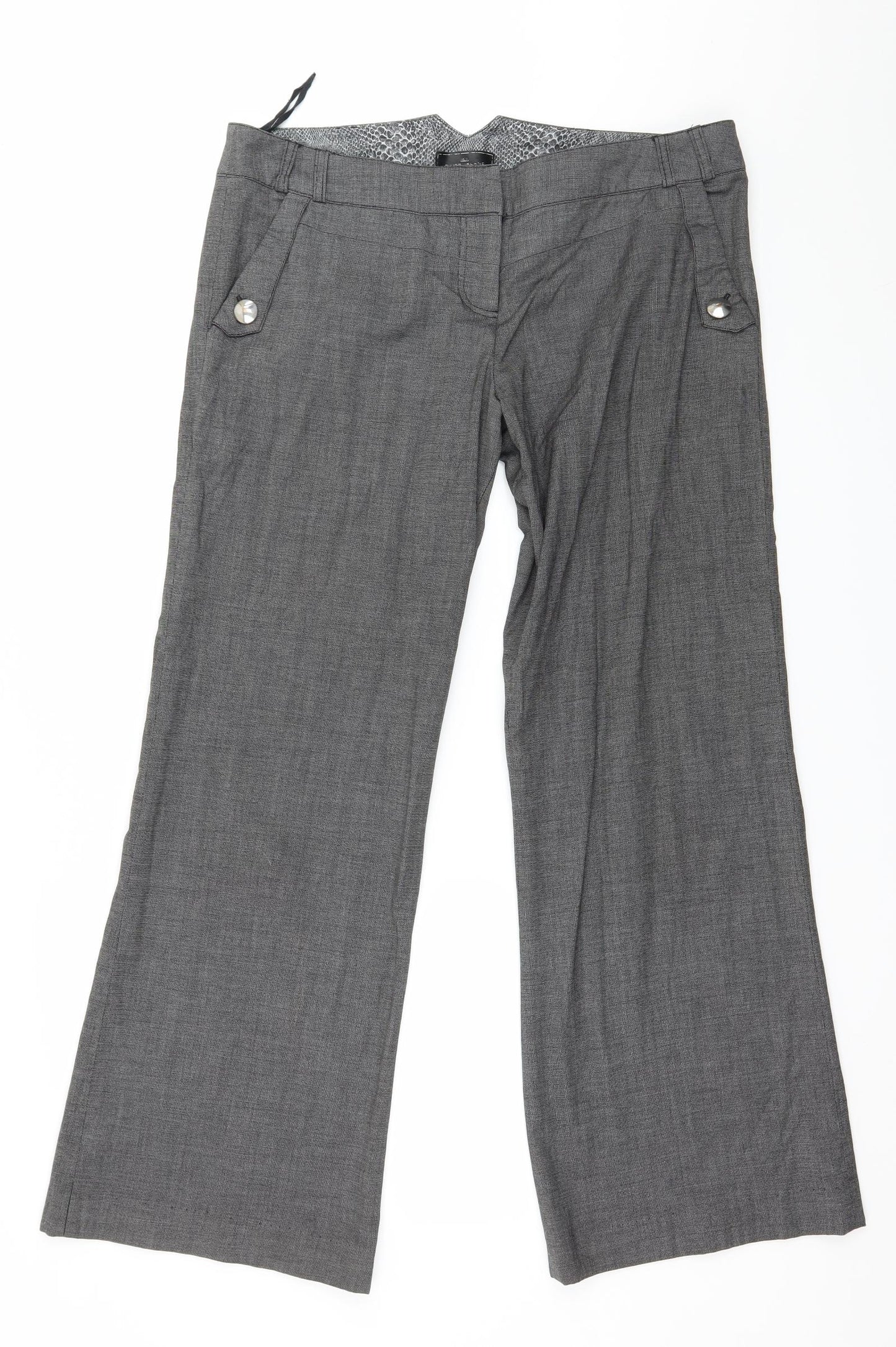 River Island Womens Grey   Trousers  Size 12 L29 in