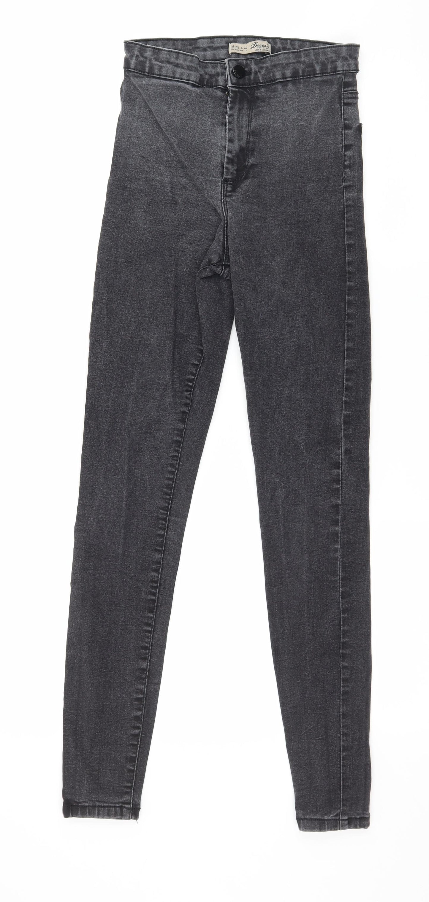 Denim & Co. Womens Grey  Denim Skinny Jeans Size 8 L28 in