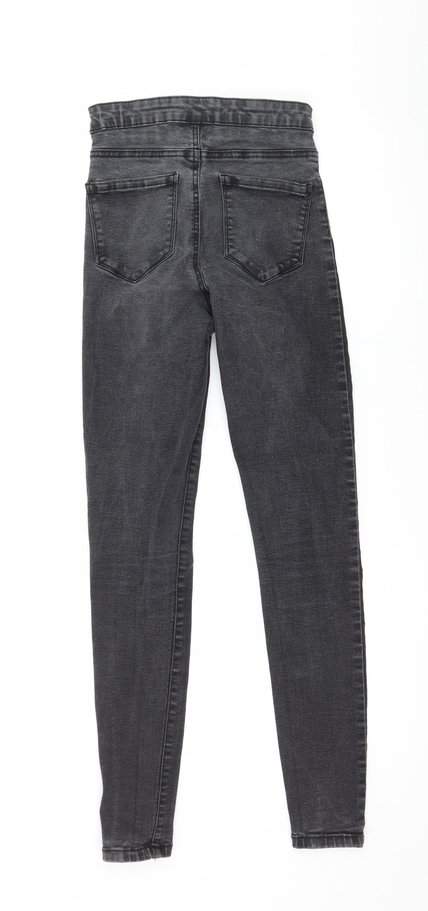 Denim & Co. Womens Grey  Denim Skinny Jeans Size 8 L28 in