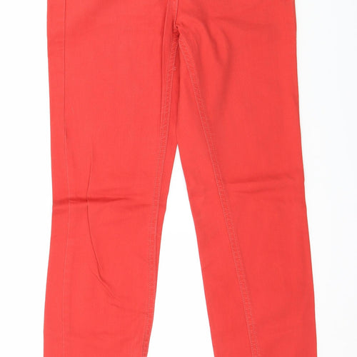 Marks and Spencer Womens Red  Denim Skinny Jeans Size 8 L29 in