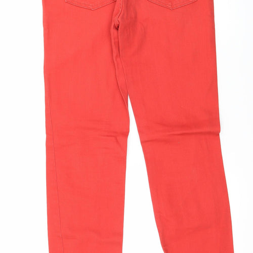 Marks and Spencer Womens Red  Denim Skinny Jeans Size 8 L29 in